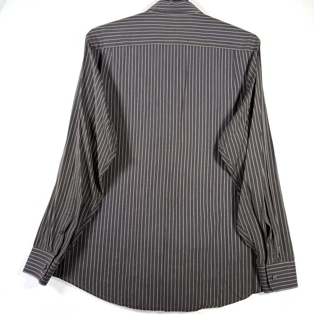 Banana Republic XL Shirt Men Button Down Striped  Brown‎ Business